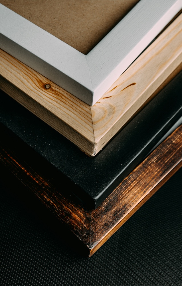 Close-up of professional framing process with precision tools