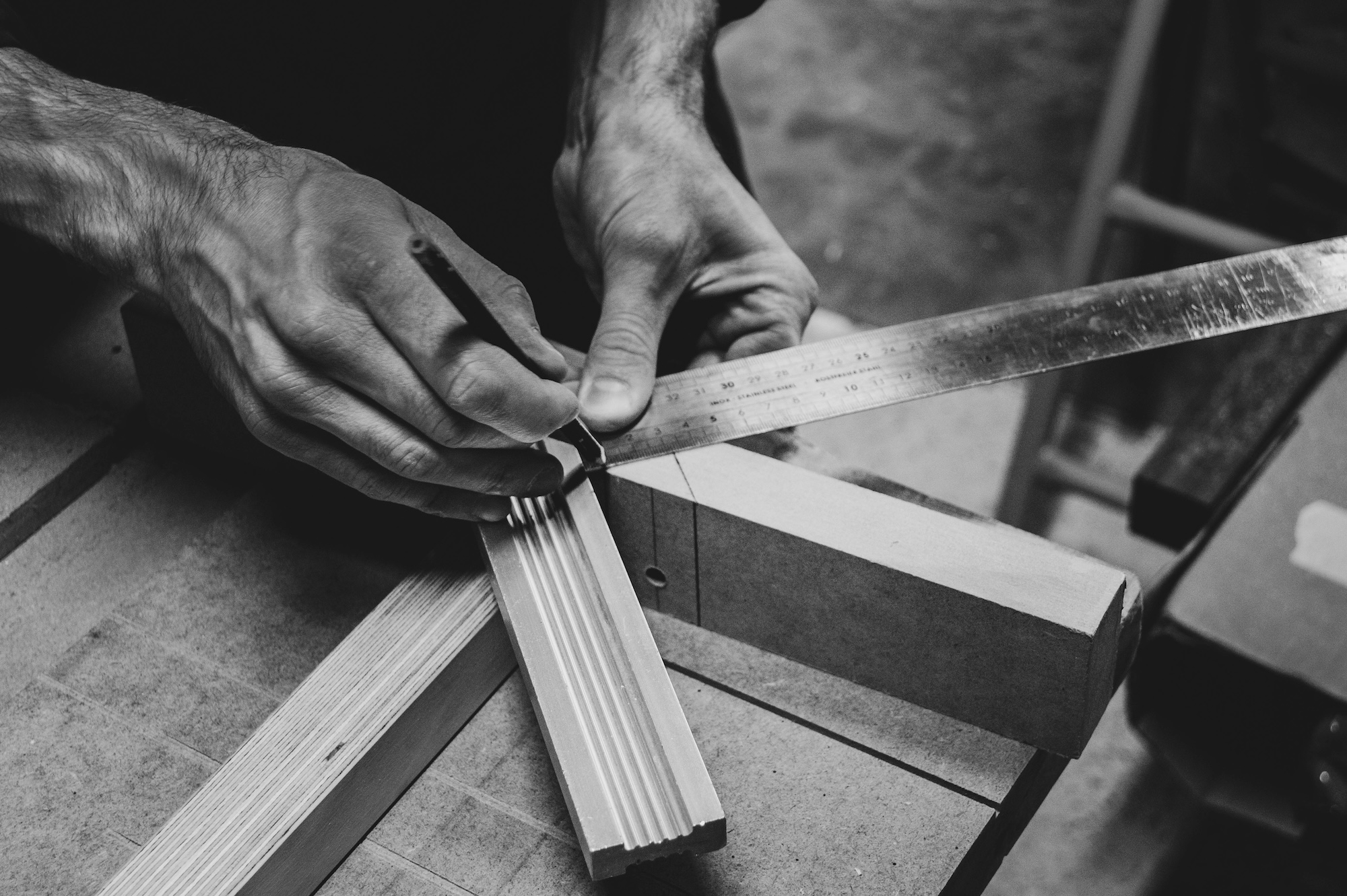 Custom framing studio with an array of frame samples and artwork